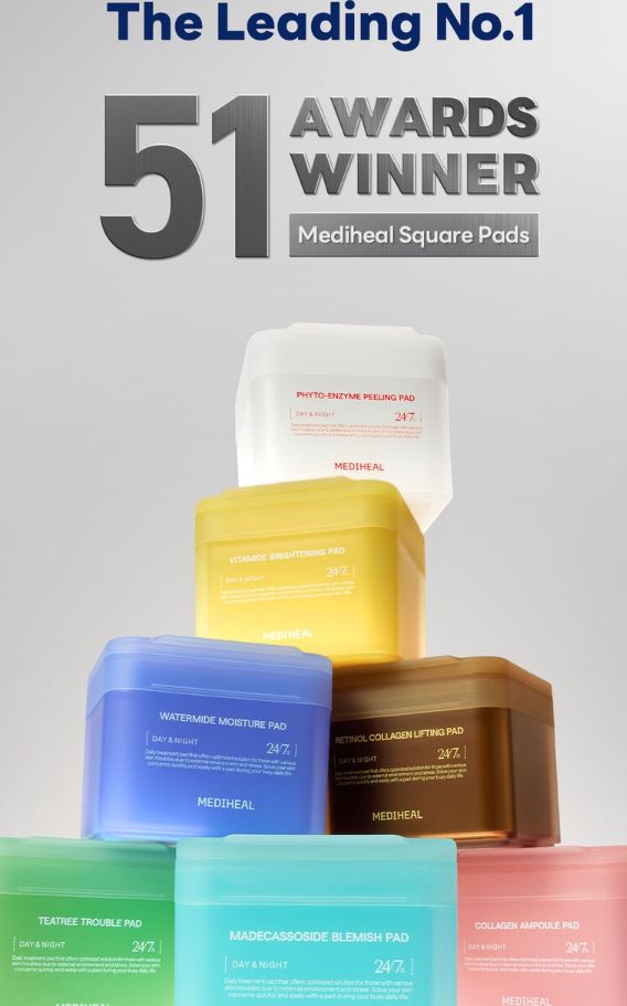 MEDIHEAL Toner Pad 100+100 Pads Double Pack (7types)